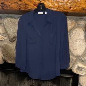 New York & Company Deep Blue Blouse